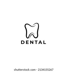 Logotipo dental - Plantilla vectorial de diseño abstracto dental - Logotipo clínico dentista - Diseño de dientes - plantilla vectorial estilo moderno 