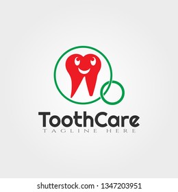 Dental logo, Tooth care vector logo design,human dental icon