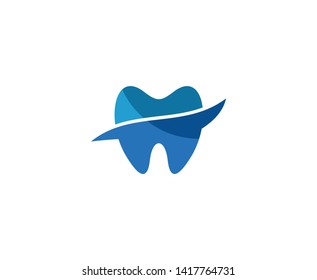 Dental logo tooth dentist vector 