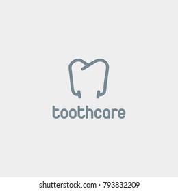 dental logo. tooth logo. simple. modern. flat.  vector. 