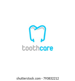 dental logo. tooth logo. simple. modern. flat.  vector. 