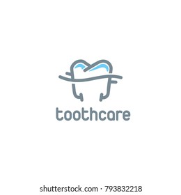 dental logo. tooth logo. simple. modern. flat.  vector. 