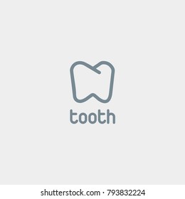 dental logo. tooth logo. simple. modern. flat.  vector. 