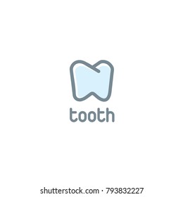 dental logo. tooth logo. simple. modern. flat.  vector. 