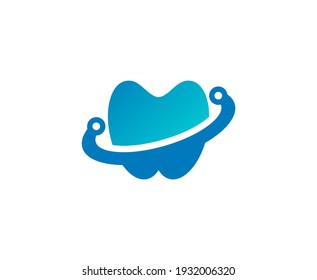 Dental Logo Tooth Tech Vector Icon Stock Vector (Royalty Free ...