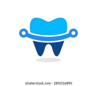 Icono del vector dental del logotipo dental 