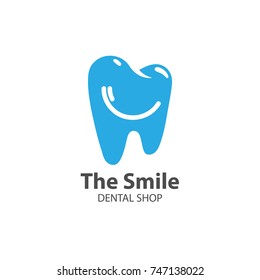 Dental logo with toothbrush shaped as a smile. Vector 10 EPS.