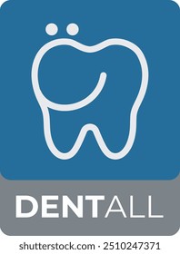 Ilustração da arte vetorial do logotipo dentário