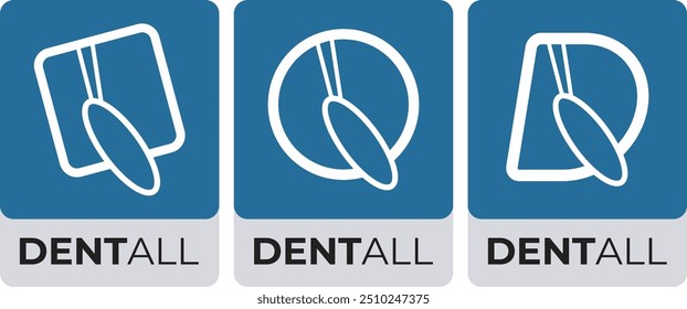 Ilustração da arte vetorial do logotipo dentário