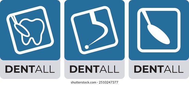 Ilustração da arte vetorial do logotipo dentário