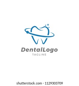 Dental Logo Vector. Dental Clinic Creative Company Vector Logo. Creative Dentist Logo.