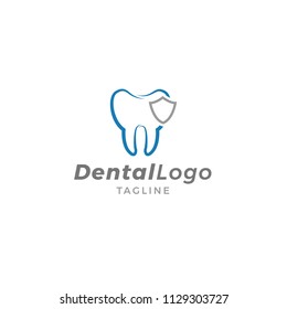 Dental Logo Vector. Dental Clinic Creative Company Vector Logo. Creative Dentist Logo.