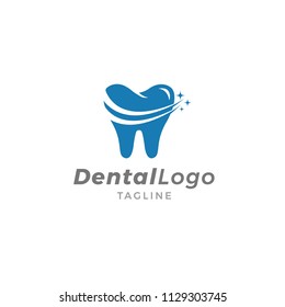 Dental Logo Vector. Dental Clinic Creative Company Vector Logo. Creative Dentist Logo.