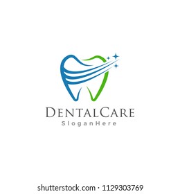 Dental Logo Vector. Dental Clinic Creative Company Vector Logo. Creative Dentist Logo.