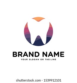 Dental logo vector colorful art