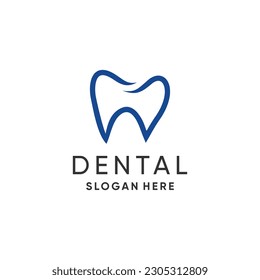 Dental logo vector design with modern creative idea