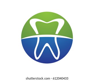 Ilustración vectorial del logotipo dental