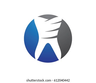 Ilustración vectorial del logotipo dental