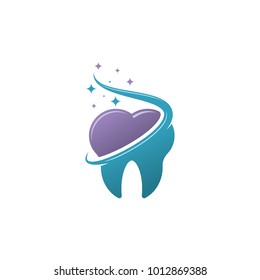 Dental logo vector template. Creative tooth care medical icon design.