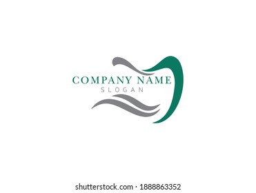 Diseño de icono de la ilustración de la plantilla del vector del logotipo dental
