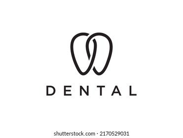 dental logos. dental clinic design abstract vector dentist icon concept.