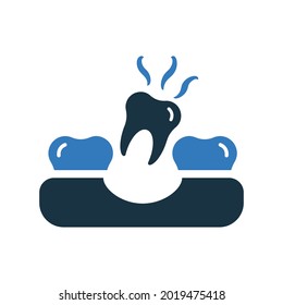 Dental loose, medical icon. Simple editable vector design isolated on a white background.