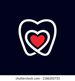 Dental Love Logo in Vector