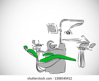 dental machine unit isolated on white color