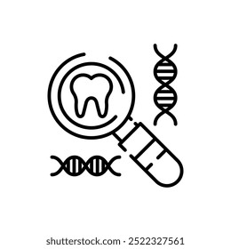 Dental Magnier Outline Icon, Vector illustration