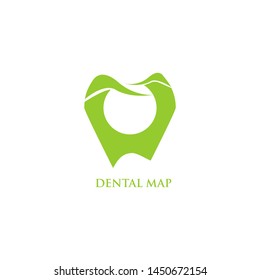 Dental Map icon logo vector