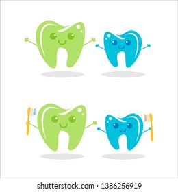 dental mascot tooth cartoon character