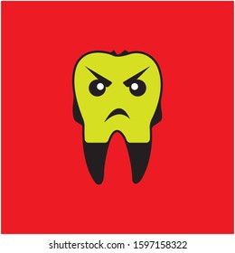 Dental mascot, tooth mascot dental logo design vector
