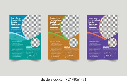 Dental medical flyer design template poster banner art branding marketing graphics designer corporate crescent elegant modern recent creative luxury personal graphic design illustration pharmacy