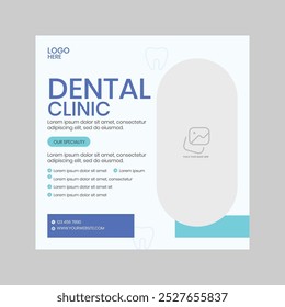 Dental medical health care social media banner or Instagram post template design