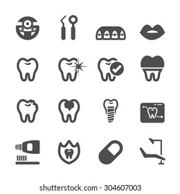 dental and medical icon set, vector eps10.