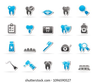 dental medicine and dentistry tools icons  - Vector Icon set