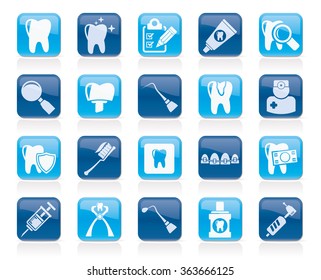 dental medicine and tools icons  - Vector Icon set