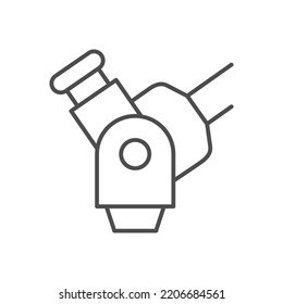 Dental microscope line outline icon