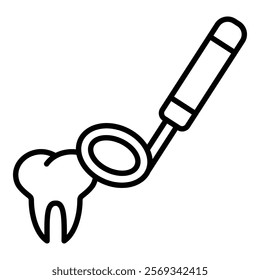 Dental Mirror Icon Element For Design