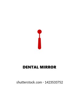 dental mirror icon. dental mirror vector design. sign design. red color