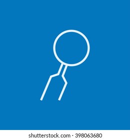 Dental mirror line icon.