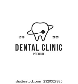 Dental Mirror Logo Design Concept Vector Illustration Symbol Icon