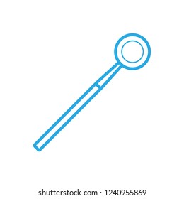 Dental mirror. Vector.