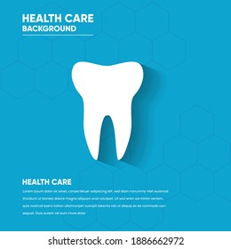 Dental model background, Dental care clinic logo. vector