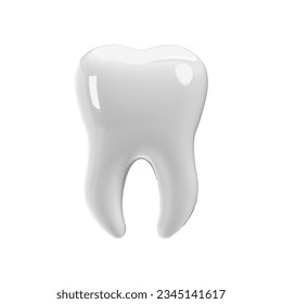 Dental model of a tooth, illustration as a concept of dental examination of teeth, dental health and hygiene vector