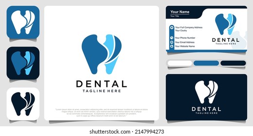 plantilla de diseño de logotipo moderno dental