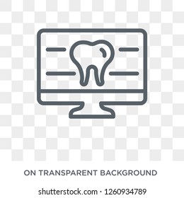 Dental Monitor icon. Trendy flat vector Dental Monitor icon on transparent background from Dentist collection. High quality filled Dental Monitor symbol use for web and mobile