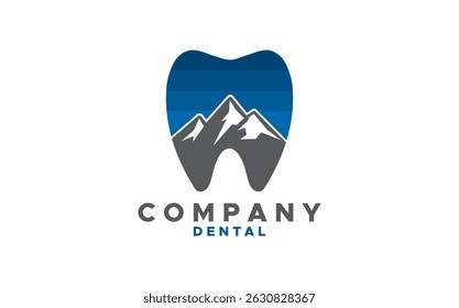 Dental con diseño de logotipo de montaña