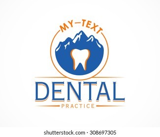 dental, mountain logo design