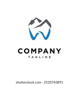 Dental Mountain logo icon vector